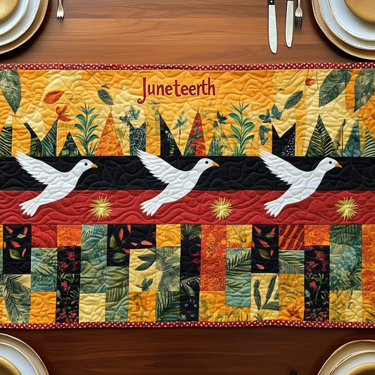 Juneteenth Liberation Flight Quilted Table Runner GFTOHD6955