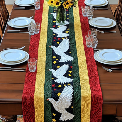 Juneteenth Dove of Freedom Quilted Table Runner GFTOHD6966
