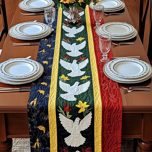 Juneteenth Dove of Freedom Quilted Table Runner GFTOHD6967
