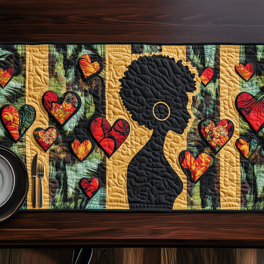 Bold Juneteenth Beauty Quilted Table Runner GFTOHD6969