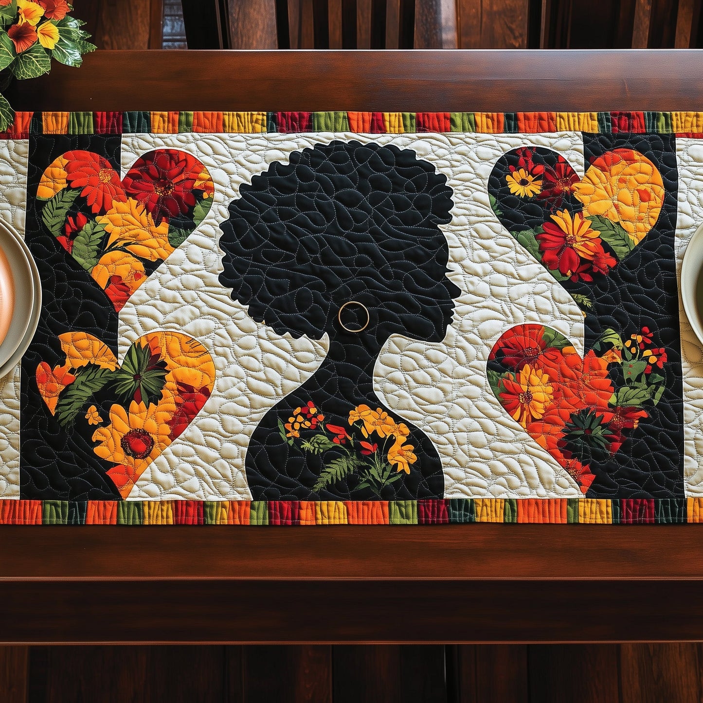 Bold Juneteenth Beauty Quilted Table Runner GFTOHD6970