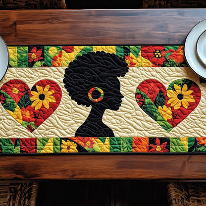 Juneteenth Afro Queen Quilted Table Runner GFTOHD6971