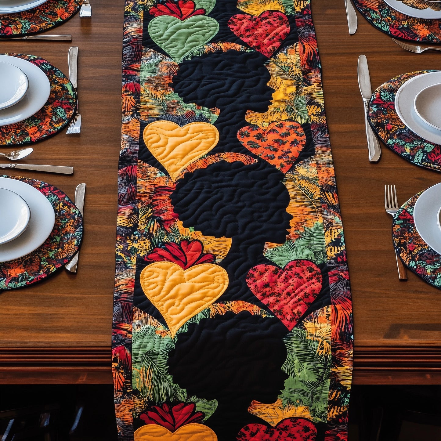 Juneteenth Color Spirit Quilted Table Runner GFTOHD6973