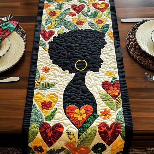 Juneteenth Love Bloom Quilted Table Runner GFTOHD6975