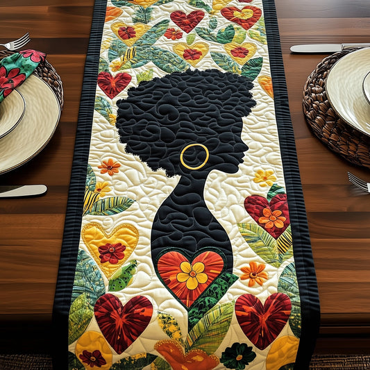 Juneteenth Love Bloom Quilted Table Runner GFTOHD6975