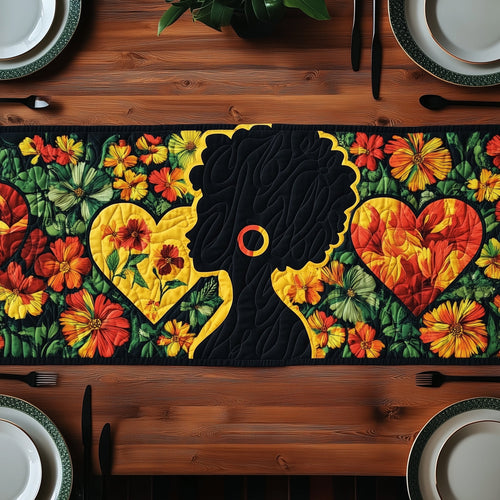 Juneteenth Love Bloom Quilted Table Runner GFTOHD6976