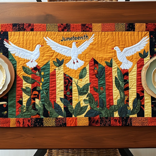 Juneteenth Wings of Freedom Quilted Table Runner GFTOHD6980