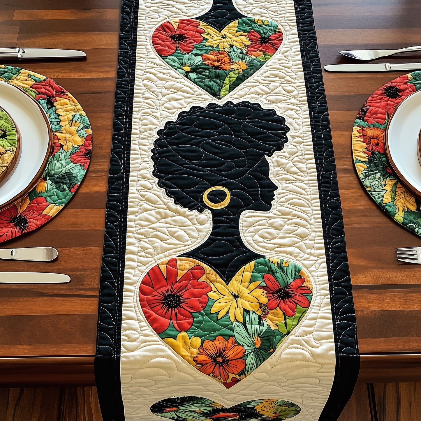 Bold Juneteenth Beauty Quilted Table Runner GFTOHD6983