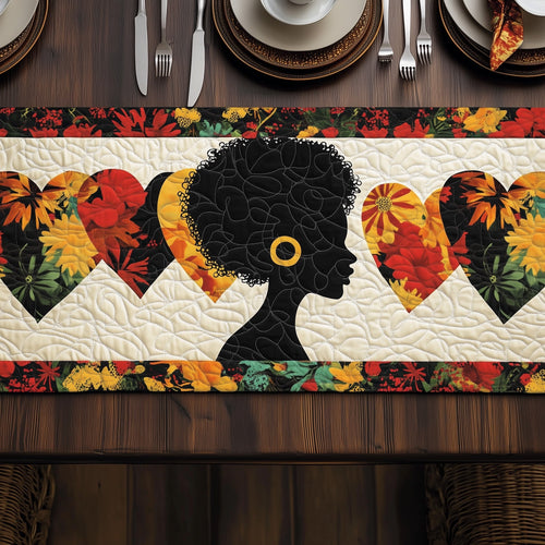 Juneteenth Love Bloom Quilted Table Runner GFTOHD6985