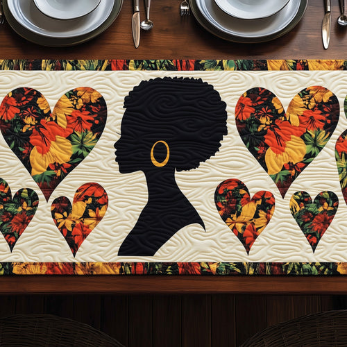 Juneteenth Love Bloom Quilted Table Runner GFTOHD6987