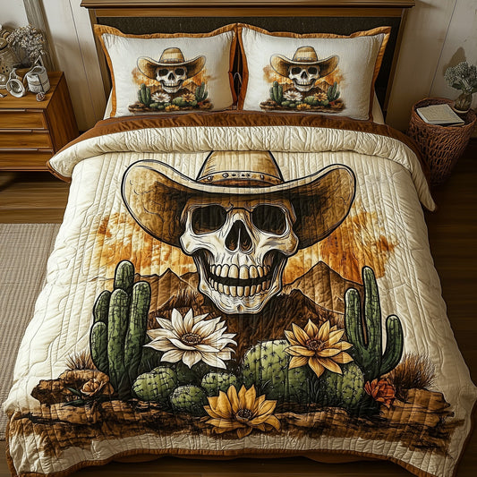 Skull Desert Guardian 3-Piece Quilted Bedding Set GFTOHD7015