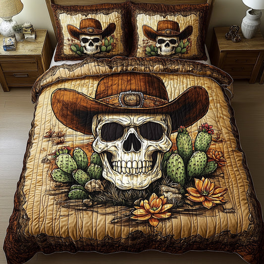 Skull Desert Guardian 3-Piece Quilted Bedding Set GFTOHD7016