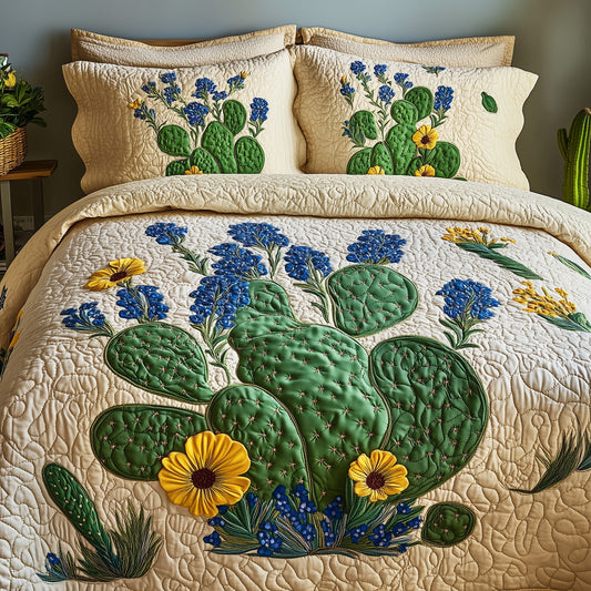 Desert Bloom Dream 3-Piece Quilted Bedding Set GFTOHD7018