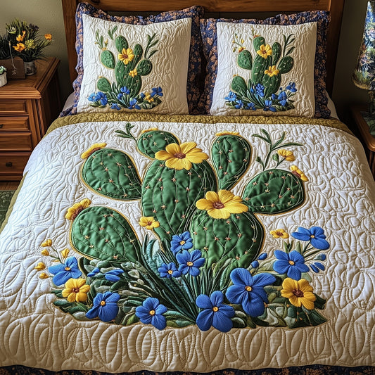 Desert Bloom Dream 3-Piece Quilted Bedding Set GFTOHD7019