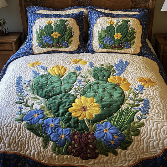 Desert Bloom Dream 3-Piece Quilted Bedding Set GFTOHD7021