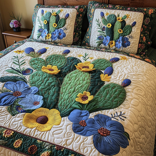 Desert Bloom Dream 3-Piece Quilted Bedding Set GFTOHD7022