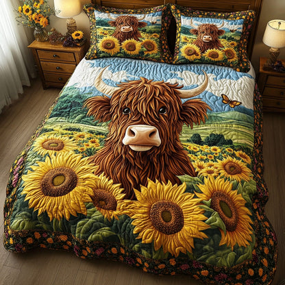 Highland Sunshine 3-Piece Quilted Bedding Set GFTOHD7154