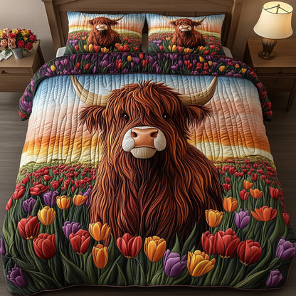 Spring Highland Majesty 3-Piece Quilted Bedding Set GFTOHD7164