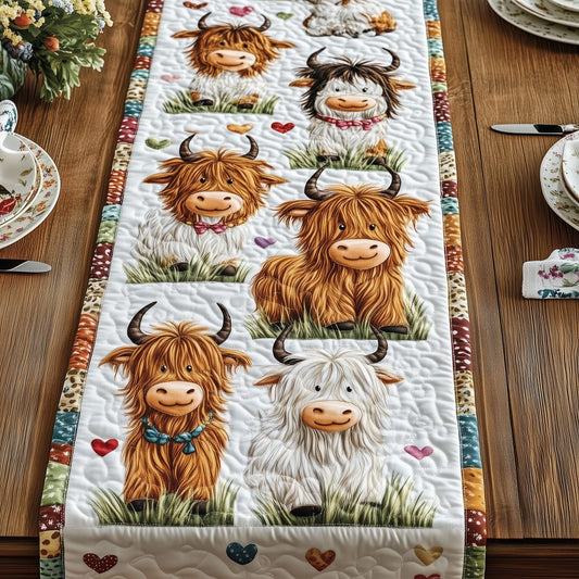Highland Cow Quilted Table Runner GFTOHD7200