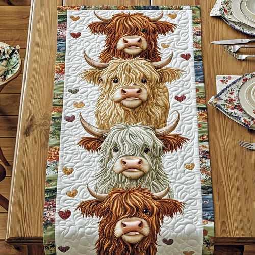 Highland Cow Quilted Table Runner GFTOHD7203