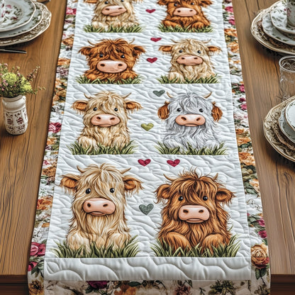 Highland Cow Quilted Table Runner GFTOHD7204