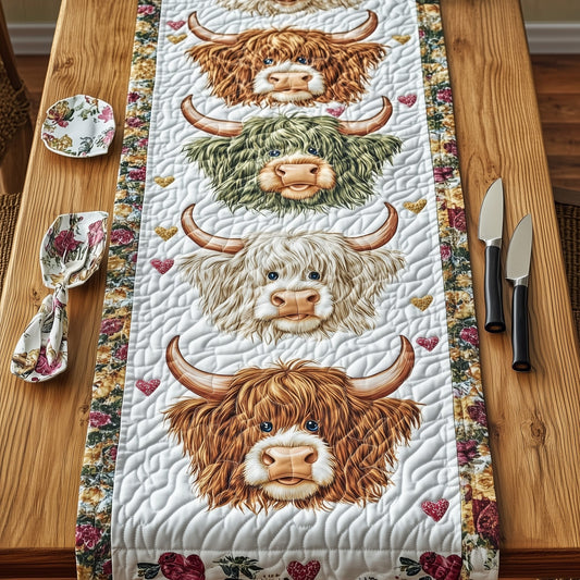 Highland Cow Quilted Table Runner GFTOHD7206