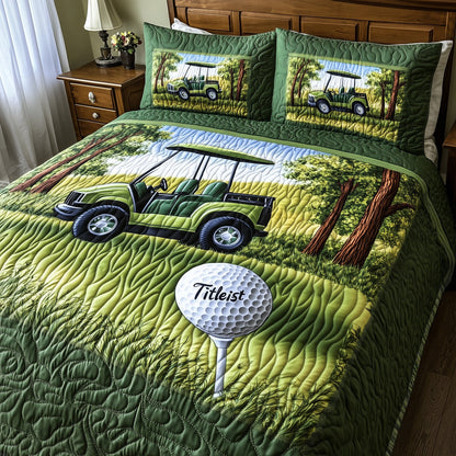 Golfer Dreams 3-Piece Quilted Bedding Set GFTOHD7210