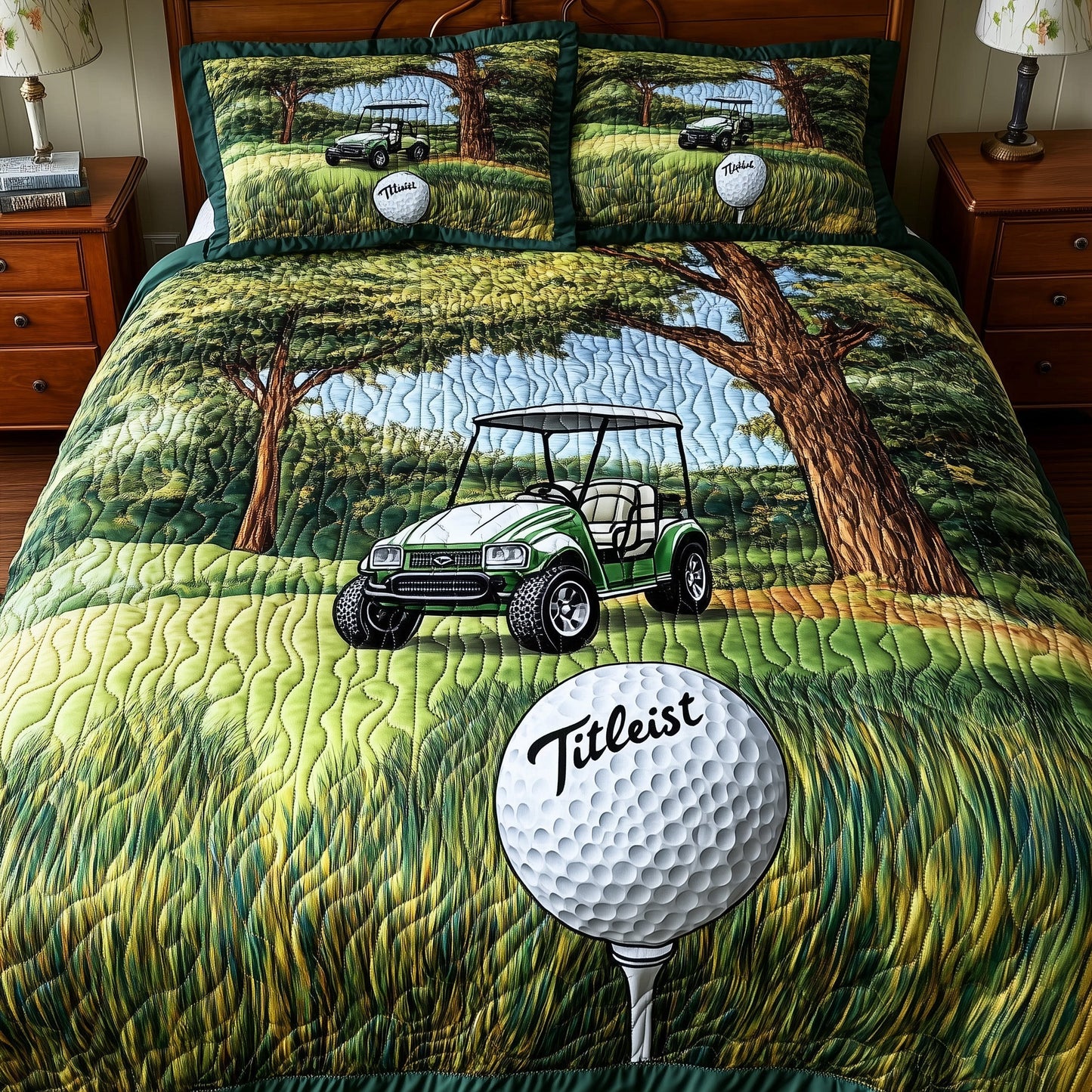 Golfer Dreams 3-Piece Quilted Bedding Set GFTOHD7211
