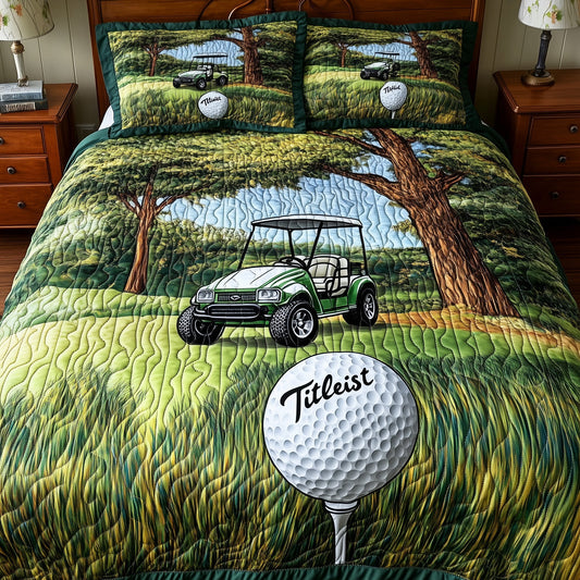Golfer Dreams 3-Piece Quilted Bedding Set GFTOHD7211