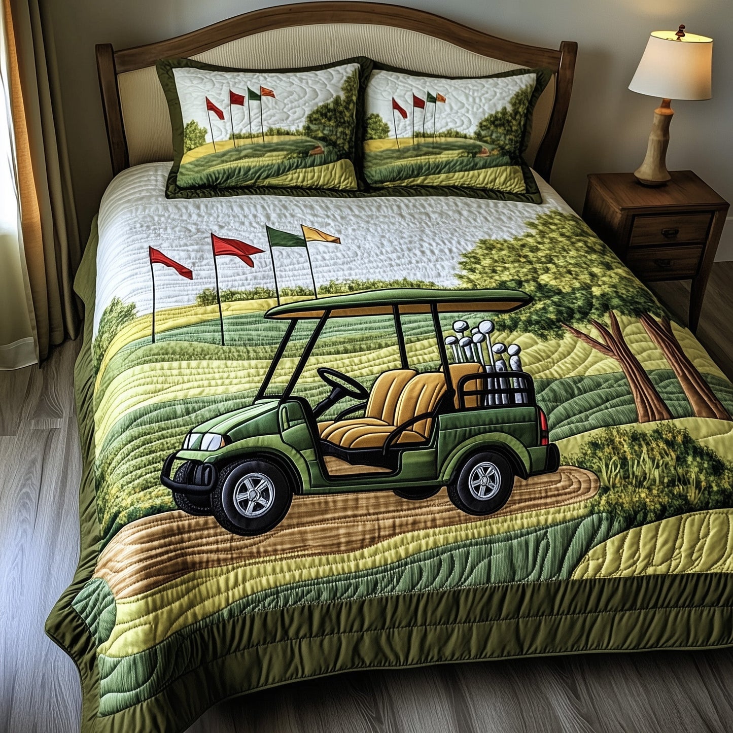 Golfer Dreams 3-Piece Quilted Bedding Set GFTOHD7212