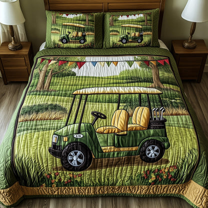 Golfer Dreams 3-Piece Quilted Bedding Set GFTOHD7213