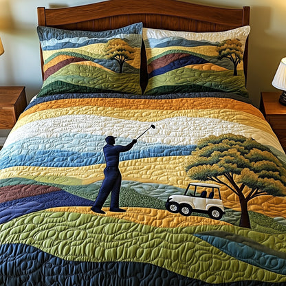 Golfer Dreams 3-Piece Quilted Bedding Set GFTOHD7222
