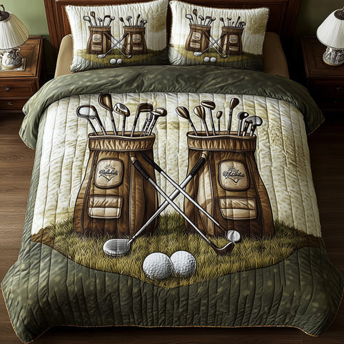 Golfer Dreams 3-Piece Quilted Bedding Set GFTOHD7225