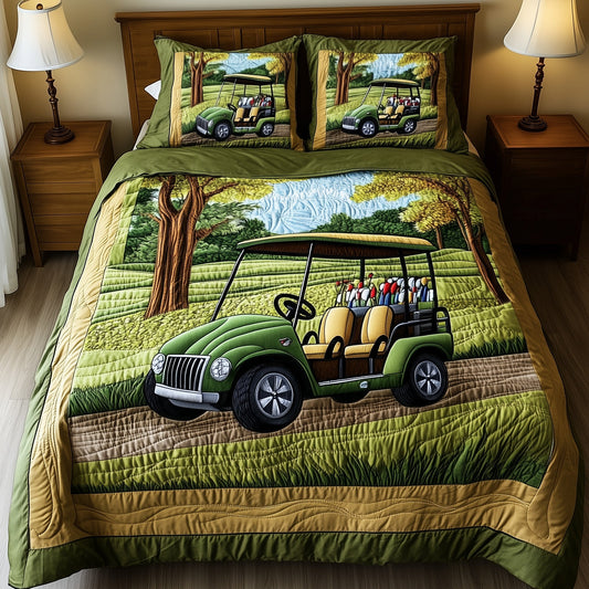 Golfer Dreams 3-Piece Quilted Bedding Set GFTOHD7226
