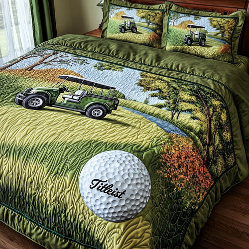 Golfer Dreams 3-Piece Quilted Bedding Set GFTOHD7227