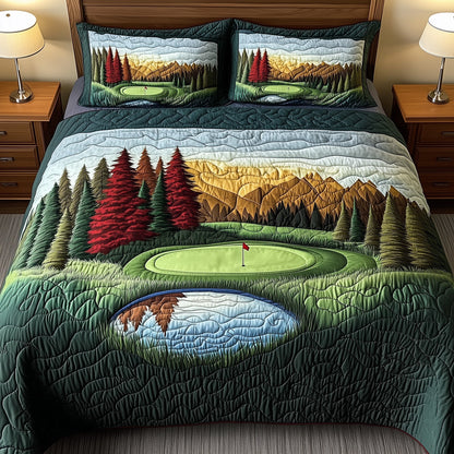Golfer Dreams 3-Piece Quilted Bedding Set GFTOHD7228