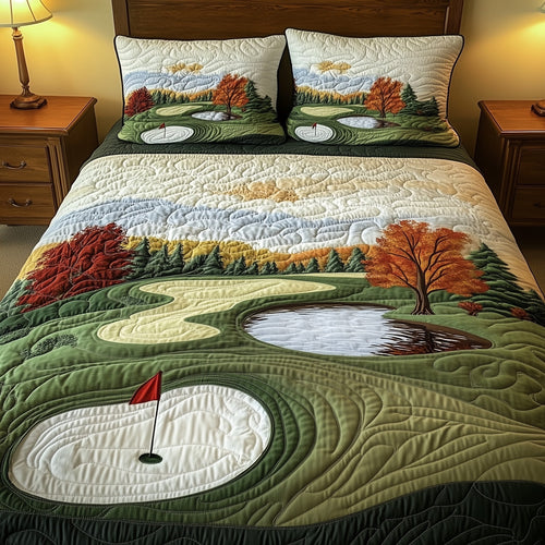 Golfer Dreams 3-Piece Quilted Bedding Set GFTOHD7229