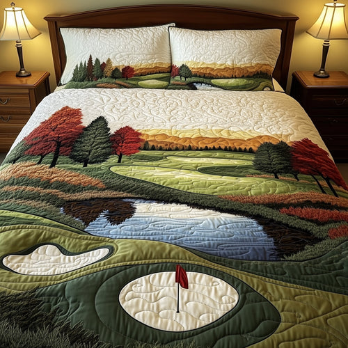 Golfer Dreams 3-Piece Quilted Bedding Set GFTOHD7231