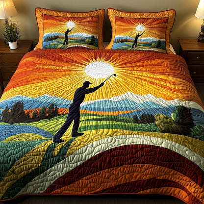 Golfer Dreams 3-Piece Quilted Bedding Set GFTOHD7233