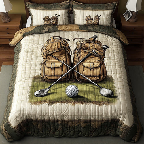 Golfer Dreams 3-Piece Quilted Bedding Set GFTOHD7234