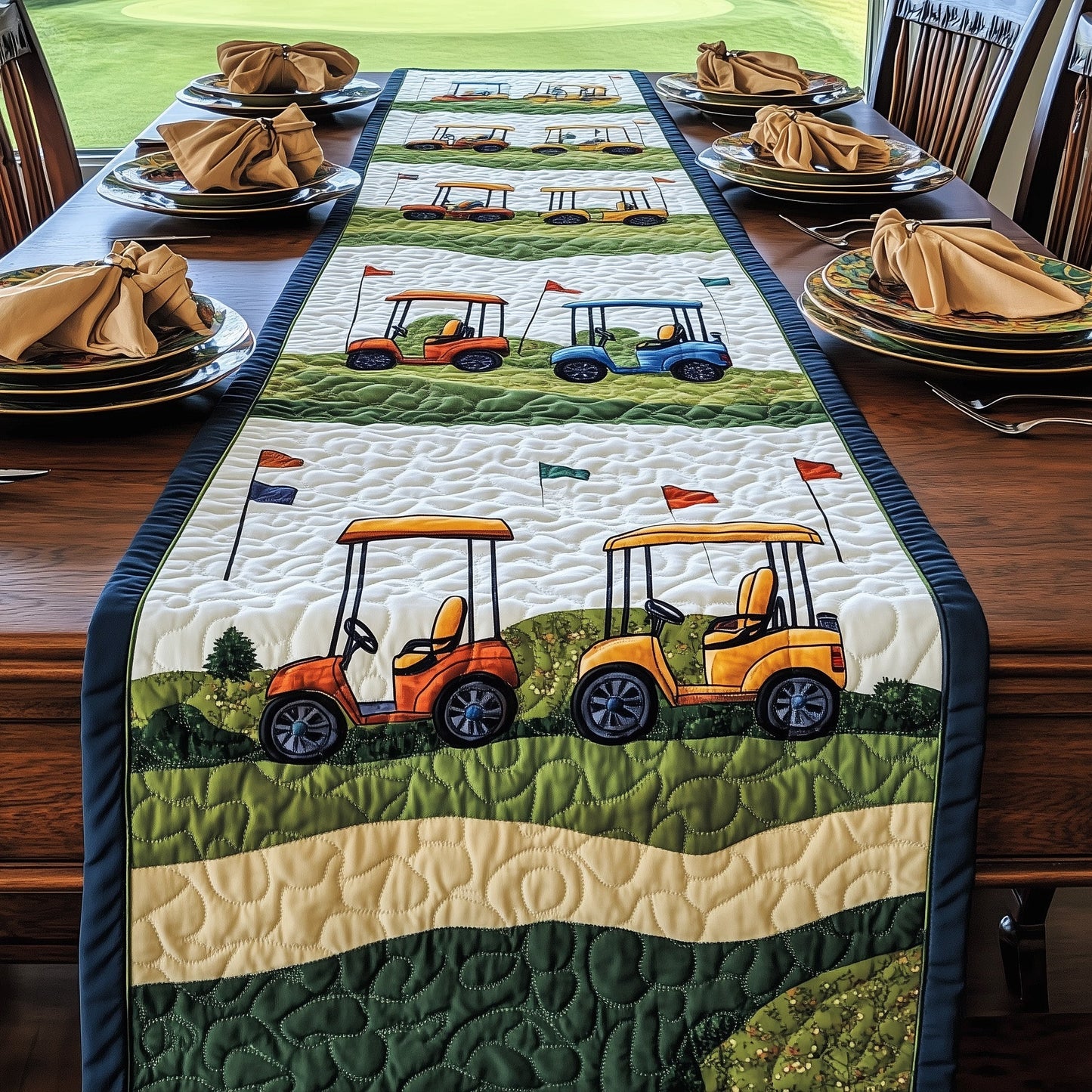 Golfing Classics Quilted Table Runner GFTOHD7241