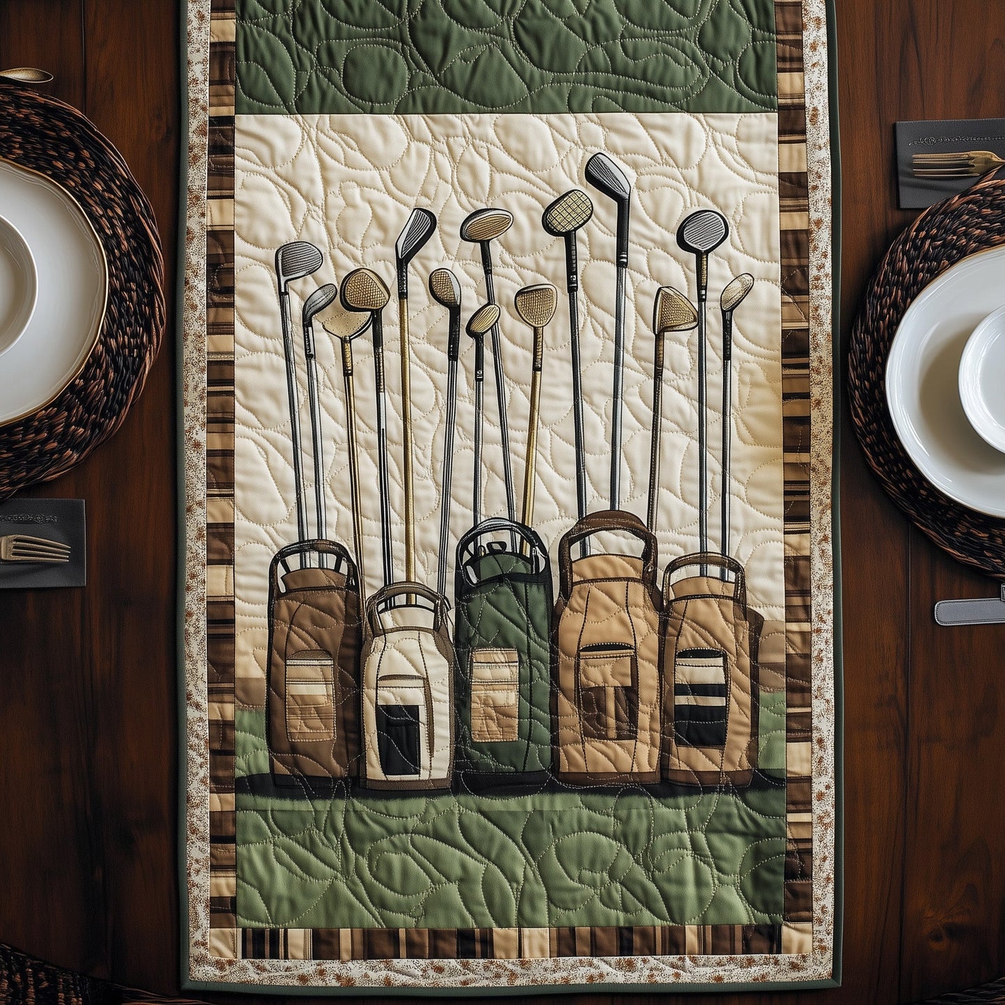 Vintage Fairway Quilted Table Runner GFTOHD7245