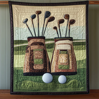 Retro Golf Vibes Quilted Blanket GFTOHD7268