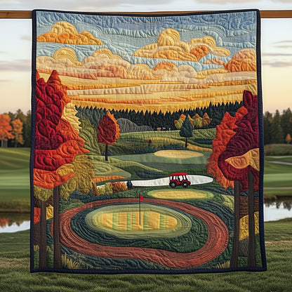 Vintage Golf Course Quilted Blanket GFTOHD7269