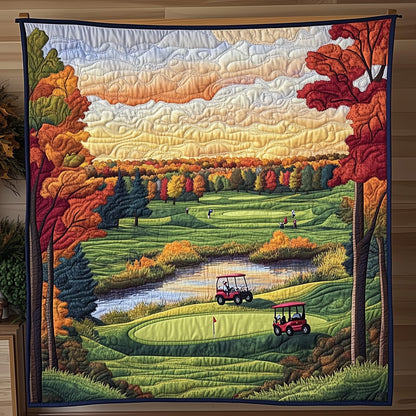 Vintage Golf Course Quilted Blanket GFTOHD7270