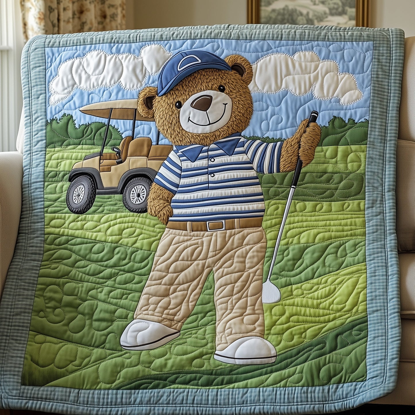 The Gentle Golfer Quilted Blanket GFTOHD7273