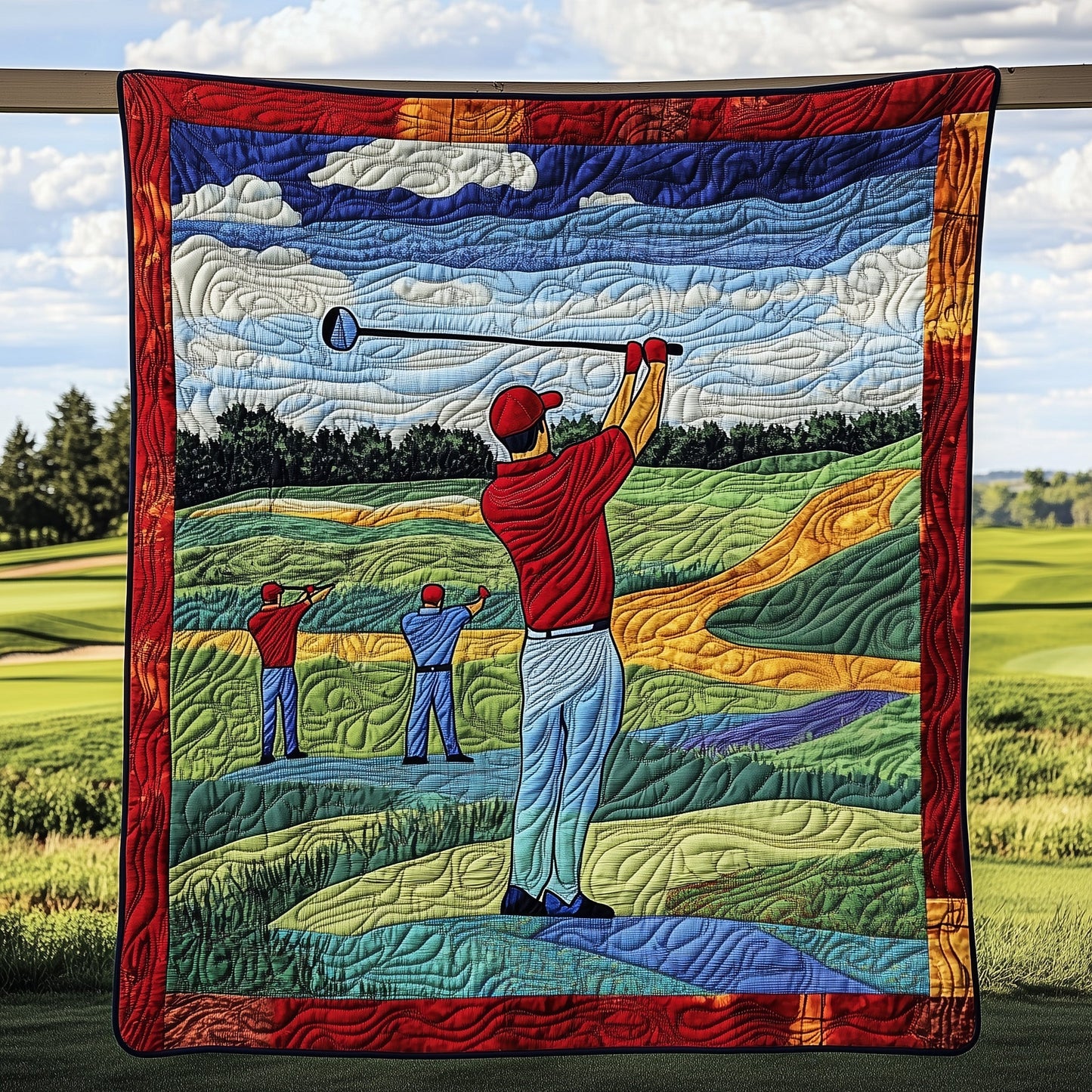 Golf Motion Mastery Quilted Blanket GFTOHD7279