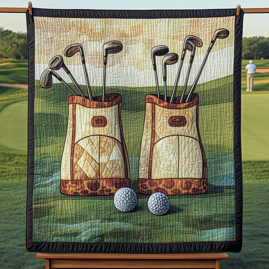 Old School Golf Quilted Blanket GFTOHD7280