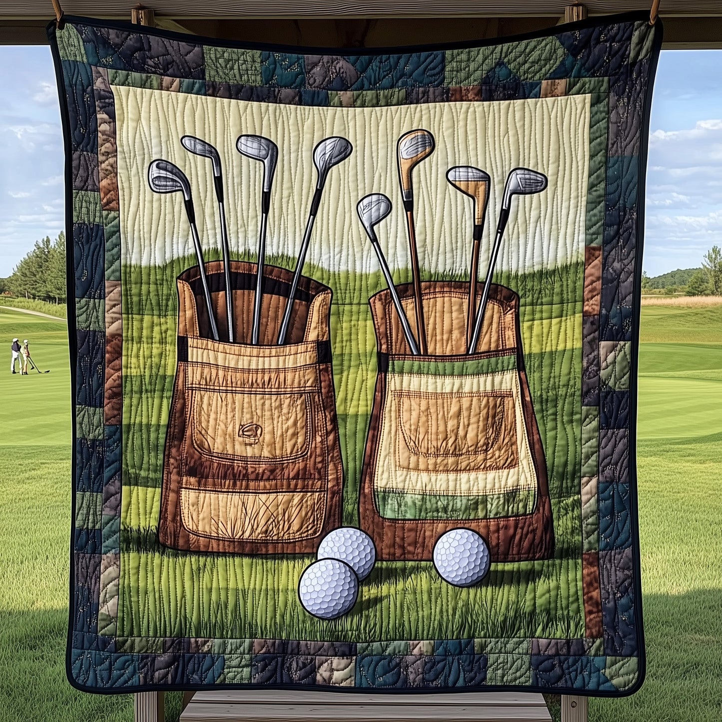 Old School Golf Quilted Blanket GFTOHD7281