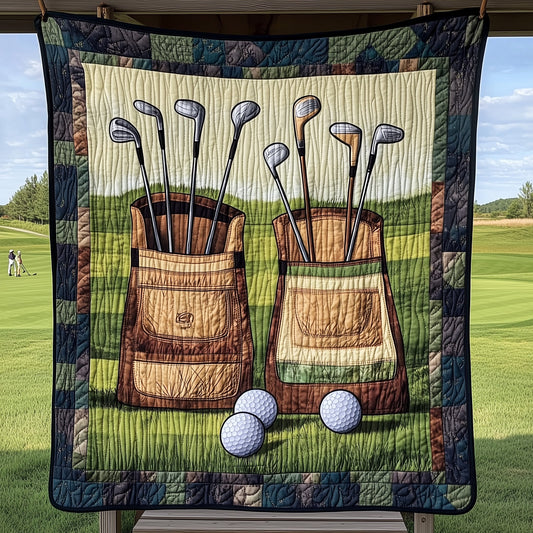 Old School Golf Quilted Blanket GFTOHD7281